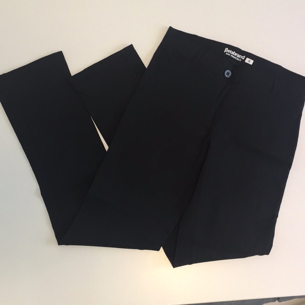 Betabrand Gray Yoga Work Pant Straight Leg S